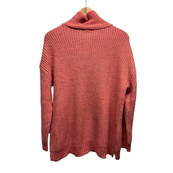 Talbots Salmon Pink Elegant Knit Shawl Collar Sweater Long Sleeve • Medium NWT - Picture 2 of 4